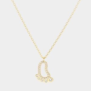 Gold FootPrint Pendant Necklace Charm Chain Statement Accessories Mom Jewelry